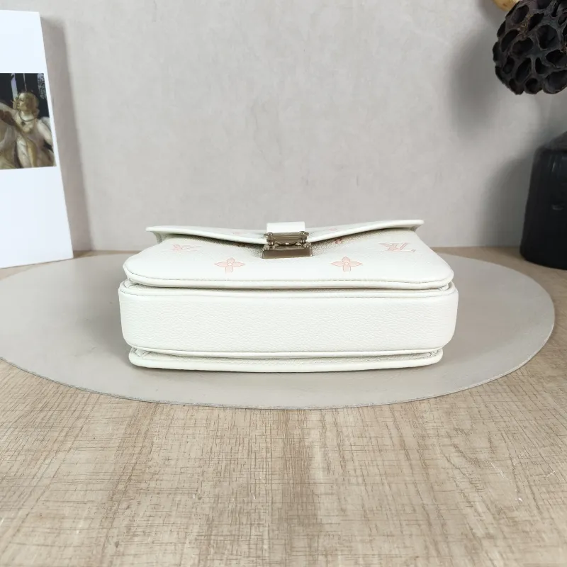 Louis Vuitton Crossbody Bag Pochette Métis East West White · Pink Monogram Empreinte Embossed Calfskin Small 21.5 × 6 × 13.5 cm — cover view 2 of 5