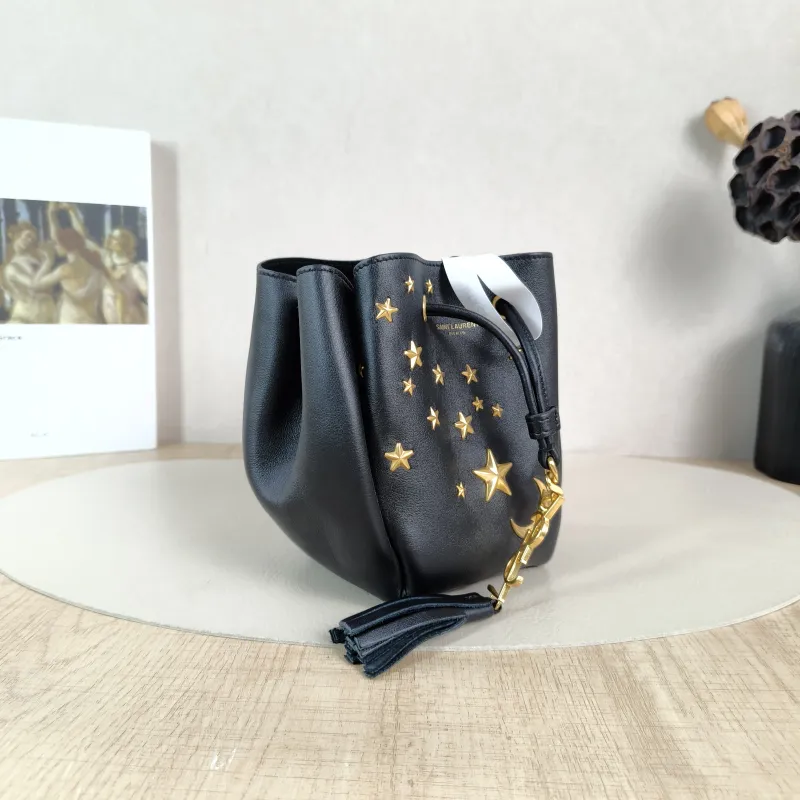 SAINT LAURENT Shoulder Bag Bucket Bag Black Calfskin One Size9 × 8 × 15 cm — cover view 3 of 5