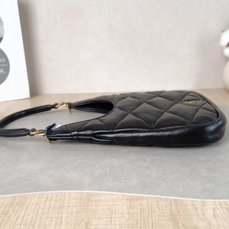 SAINT LAURENT Shoulder Bag Black Lambskin One Size 20 × 3 × 21 cm — detail view 1 of 13