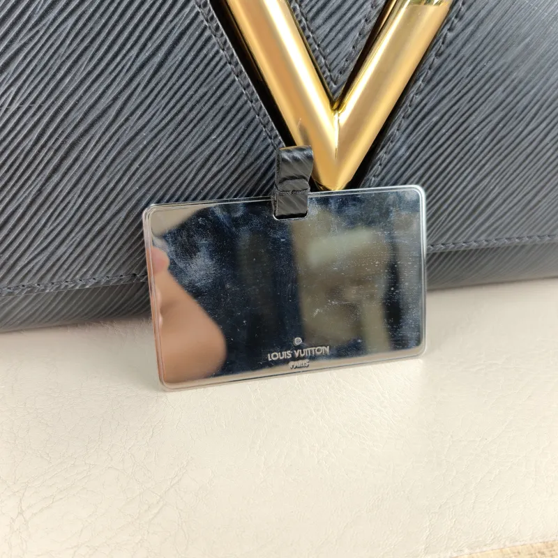 Louis Vuitton Crossbody Bag Twist Black Epi Embossed Calfskin Medium 23 × 9.5 × 17 cm — detail view 9 of 12