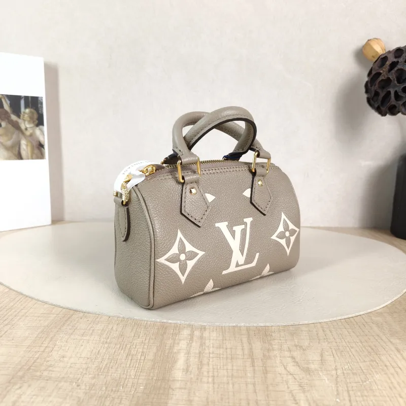 Louis Vuitton Crossbody Bag Speedy Nano · White Monogram Empreinte Embossed Calfskin nano 16 × 7.5 × 10 cm — cover view 6 of 6