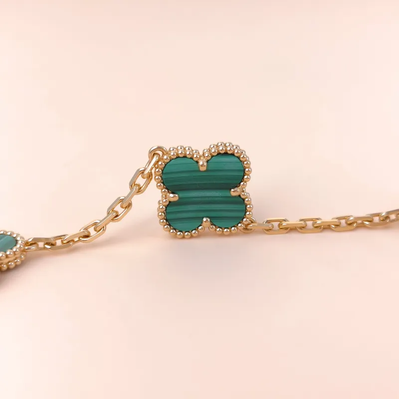 Van Cleef & Arpels Bracelet Alhambra Alhambra Collection Five-Motif Bracelet Malachite18KY ellow Gold Vintage Small1.5 × 1.5 × 19 cm — cover view 8 of 10