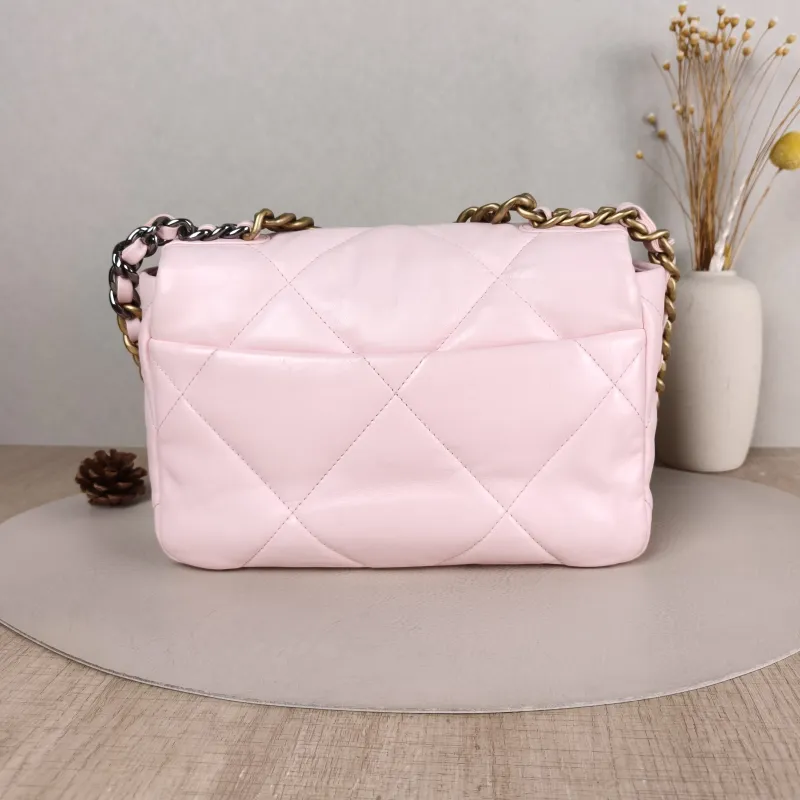 Chanel Crossbody Bag 19Bag Pink SL ambskin Small 26 × 9 × 16 cm — cover view 4 of 6