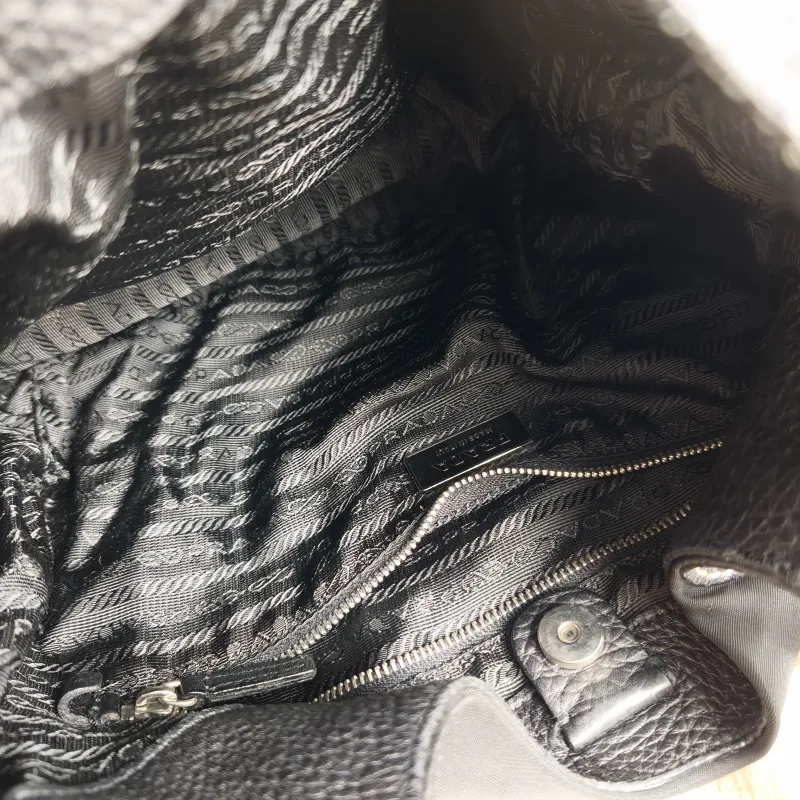 PRADA Top Handle Bag Nylon Black Nylon One Size 32 × 16 × 29 cm — detail view 7 of 10