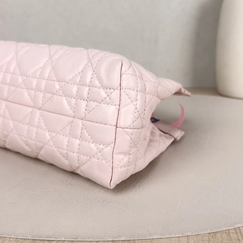 DIOR Crossbody Bag Jolie Top Handle Chain Bag Pink Lambskin Mini 18.5 × 8.5 × 13 cm — detail view 10 of 11