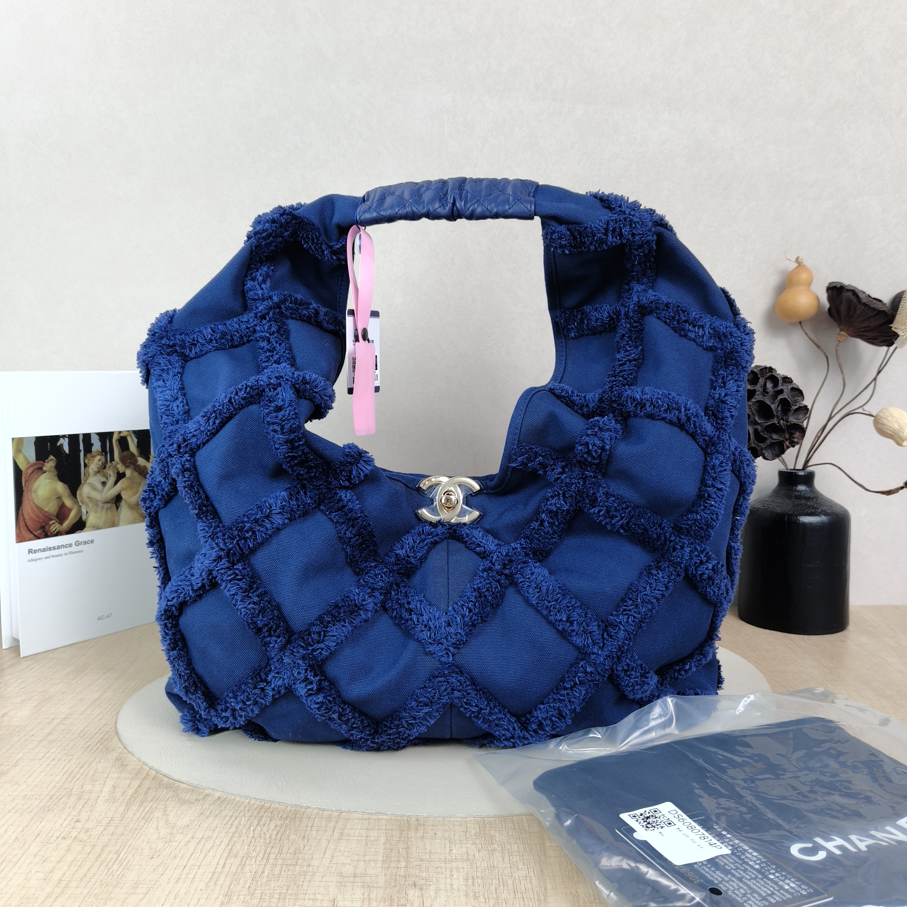 Chanel Shoulder Bag Blue Canvas One Size37 × 15 × 25 cm — cover view 5 of 6