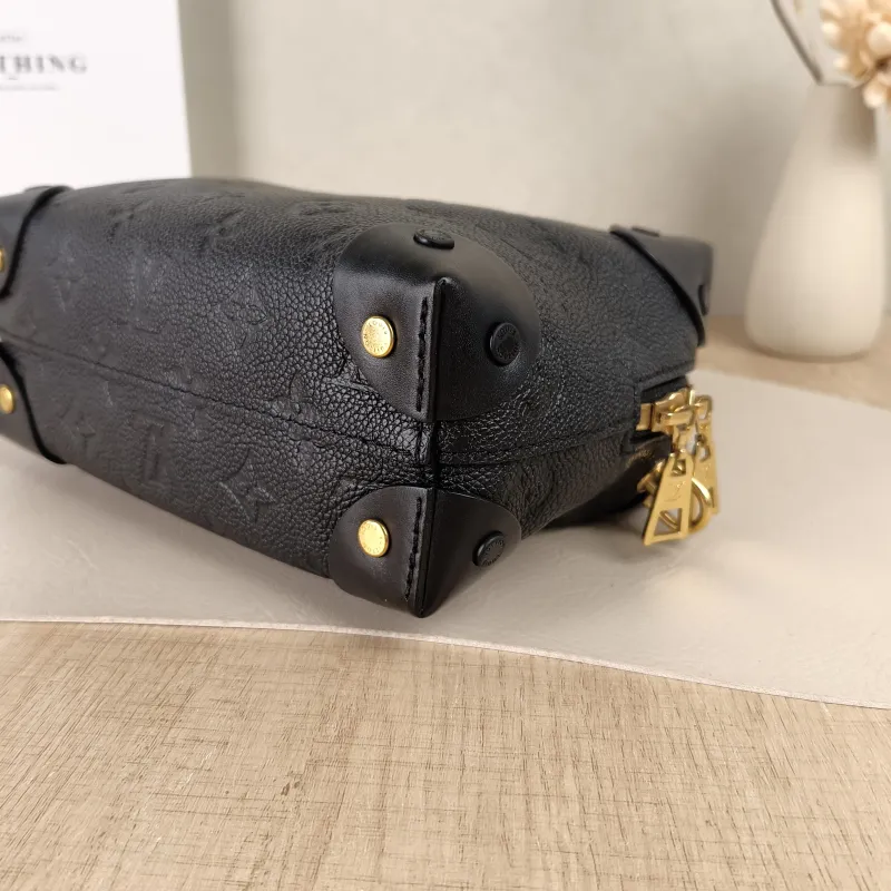 Louis Vuitton Shoulder Bag Petite Malle Souple Box Black Calfskin One Size20 × 7.5 × 14 cm Missing Shoulder Strap — detail view 14 of 14