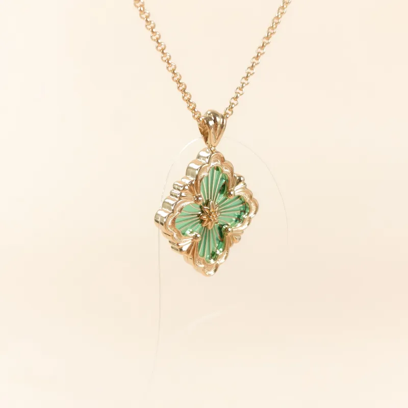 BUCCELLATI Necklace Opera Tulle Stone Pendant Necklace Green Large 2.3-42cm — cover view 7 of 10