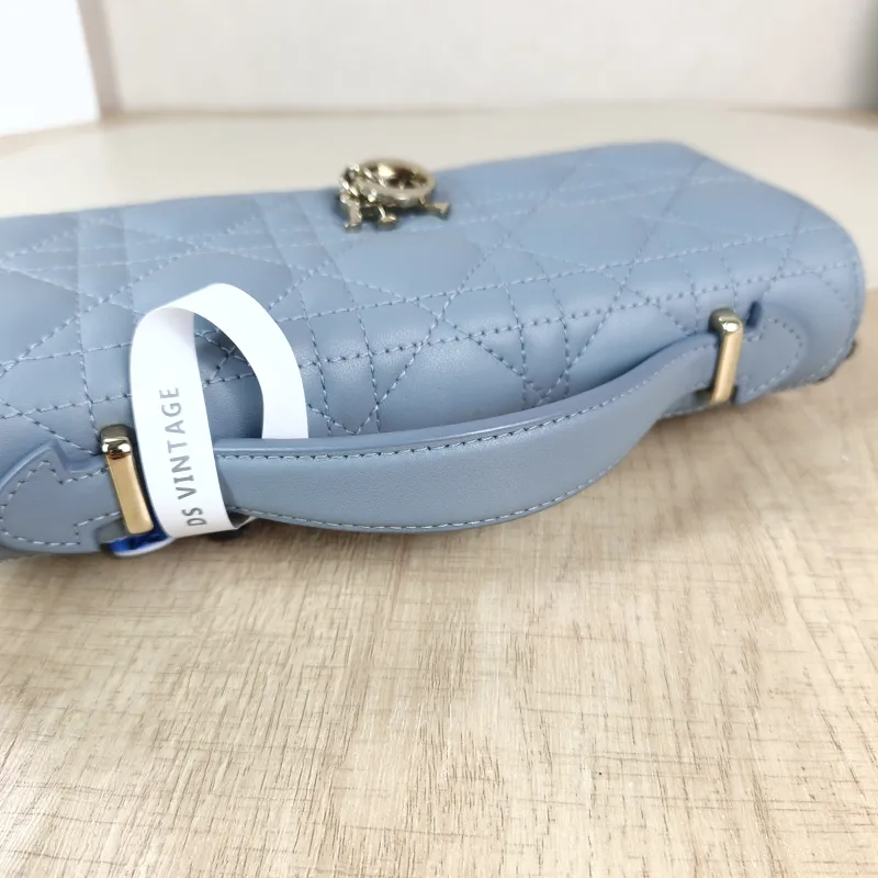 DIOR Shoulder Bag My Chain Bag Blue Lambskin 21 × 4 × 11.5 cm — detail view 8 of 12