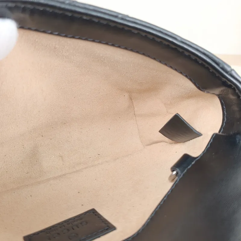 GUCCI Crossbody Bag GG Marmont So Black Marmont So Black Black CC alfskin Mini 16.5 × 5 × 10 cm — detail view 10 of 12