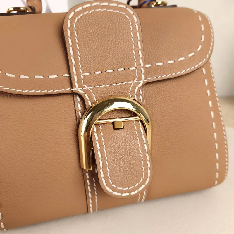 DELVAUX Crossbody Bag Brillant Caramel Calfskin Mini 20 × 11 × 16 cm — detail view 6 of 11