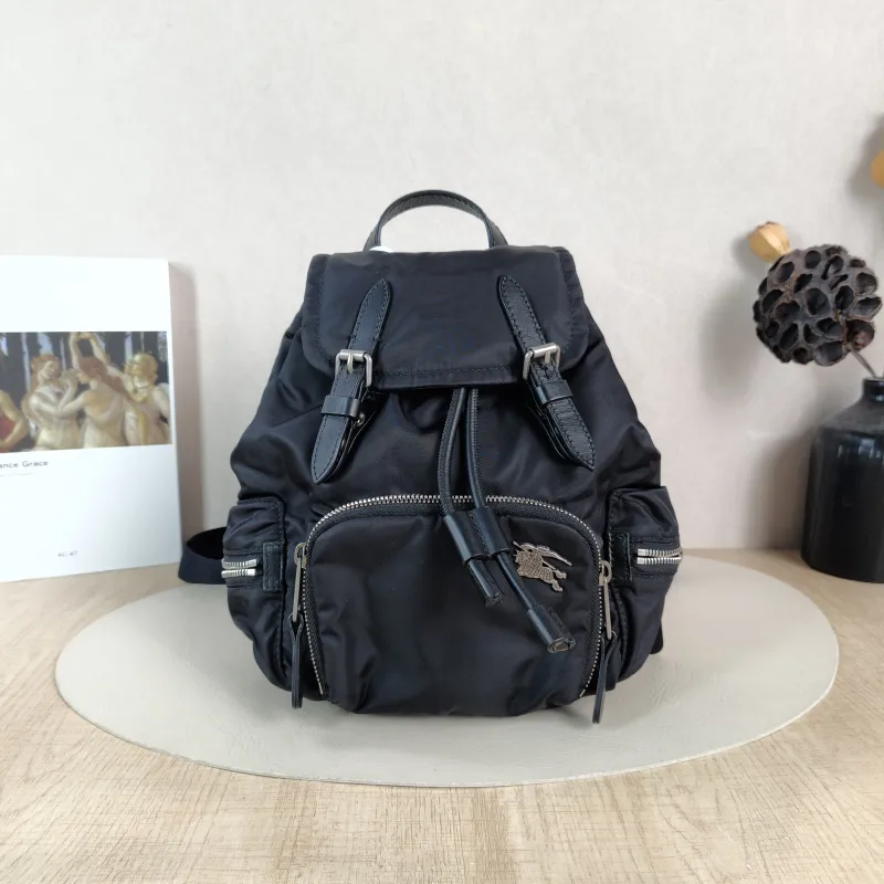 BURBERRY Backpack Backpack Black Nylon One Size 17 × 10 × 26 cm
