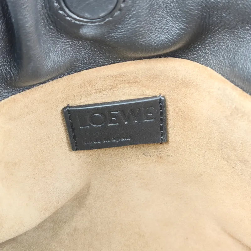 LOEWE Crossbody Bag Flamenco Black Calfskin Mini 24 × 9 × 18 cm — detail view 2 of 9