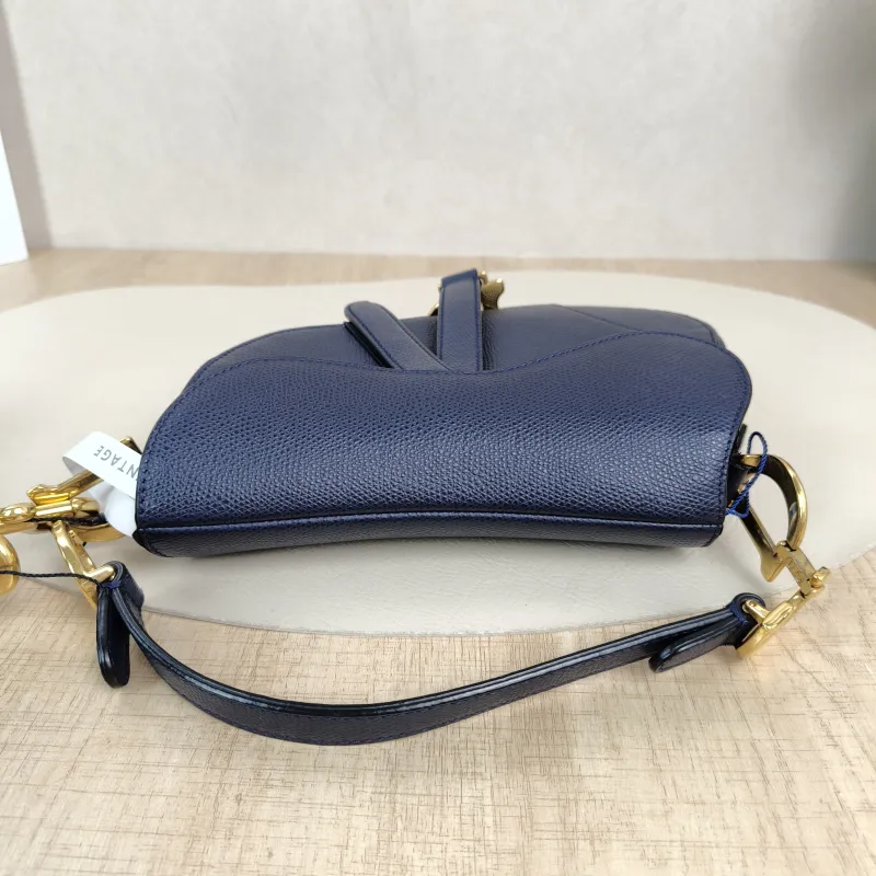 DIOR Top Handle Bag Saddle Blue Calfskinmini19 × 6 × 15 cm — detail view 3 of 13