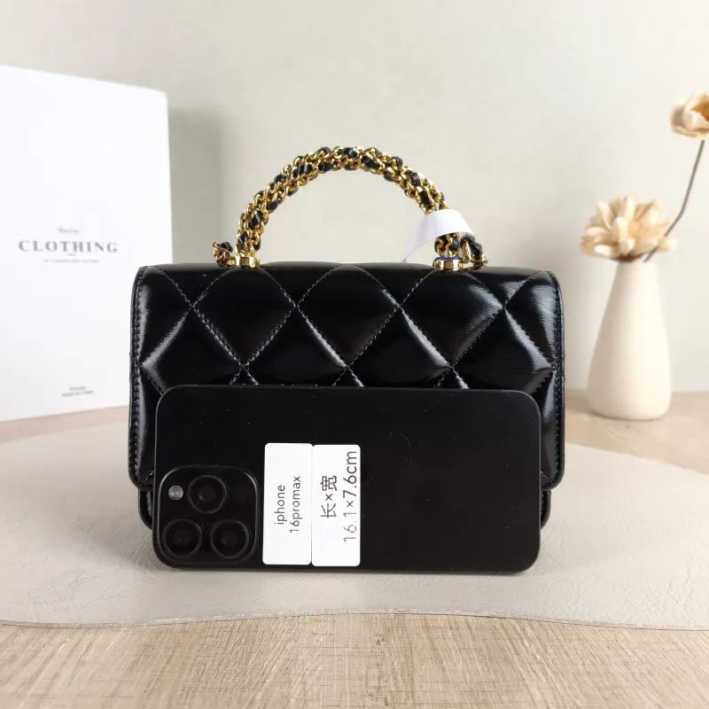 Chanel Crossbody Bag woc Black Waxed Leather One Size 19.2 × 3.5 × 12.3 cm — cover view 3 of 6