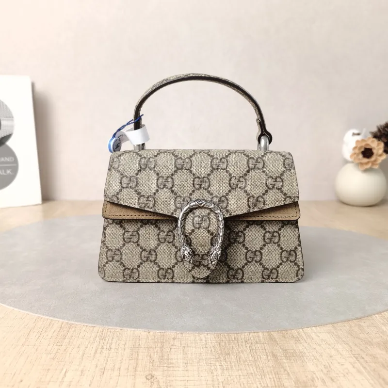 GUCCI Top Handle Bag Dionysus Edition Monogram PVC Mini 18 × 6 × 12 cm