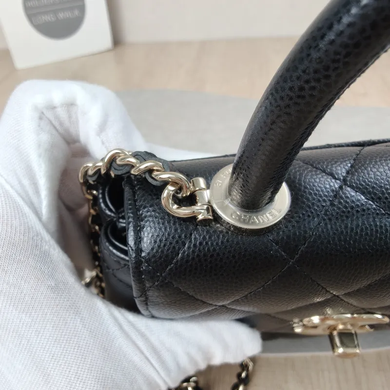 Chanel Top Handle Bag Coco Handle​Black Grained Calfskin Mini14.5 × 5.5 × 11.5 cm — detail view 3 of 22
