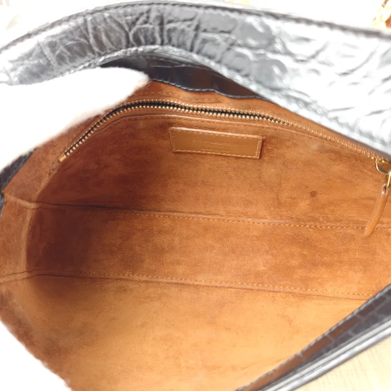 SAINT LAURENT Shoulder Bag LE 5 À 7 Black Calfskin Small23 × 6.5 × 16 cm — detail view 9 of 11