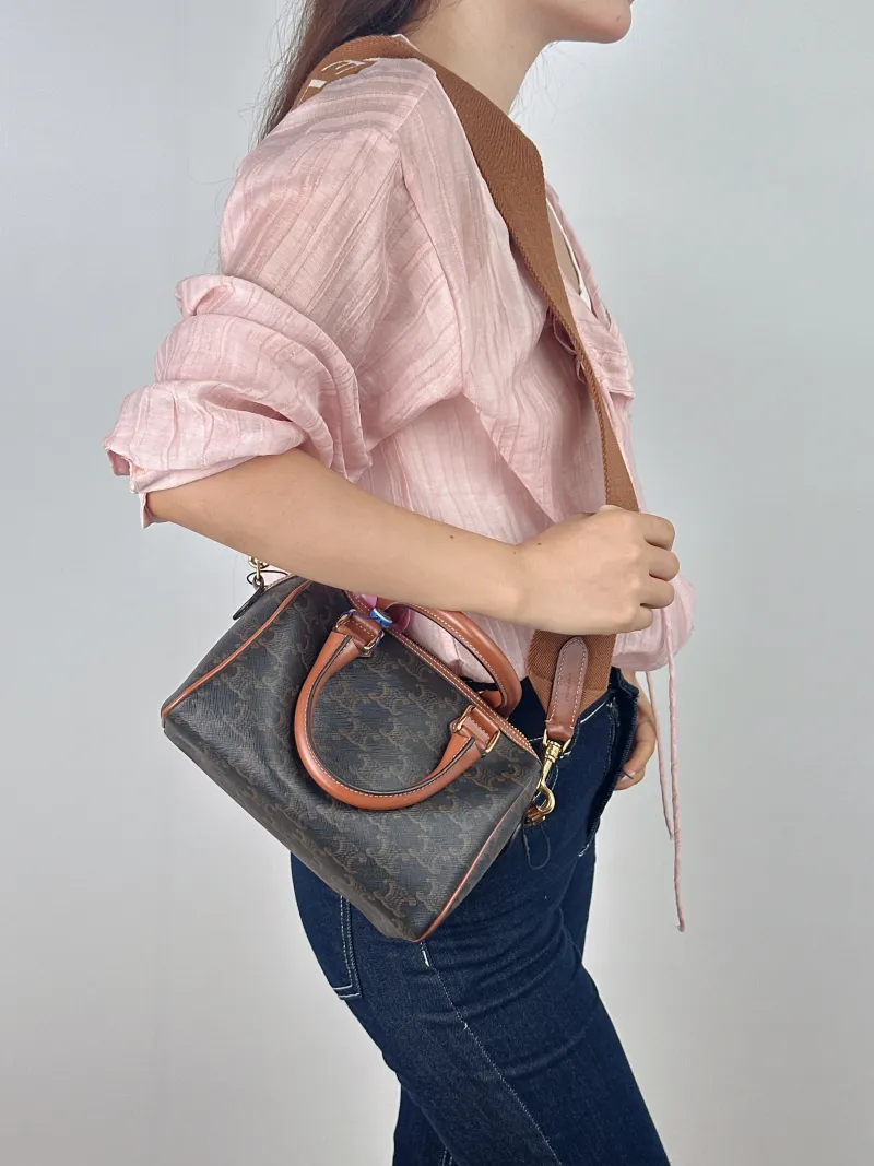 CELINE Crossbody Bag Monogram PVC Small 20 × 10.5 × 15.5 cm — on-model view 2 of 2