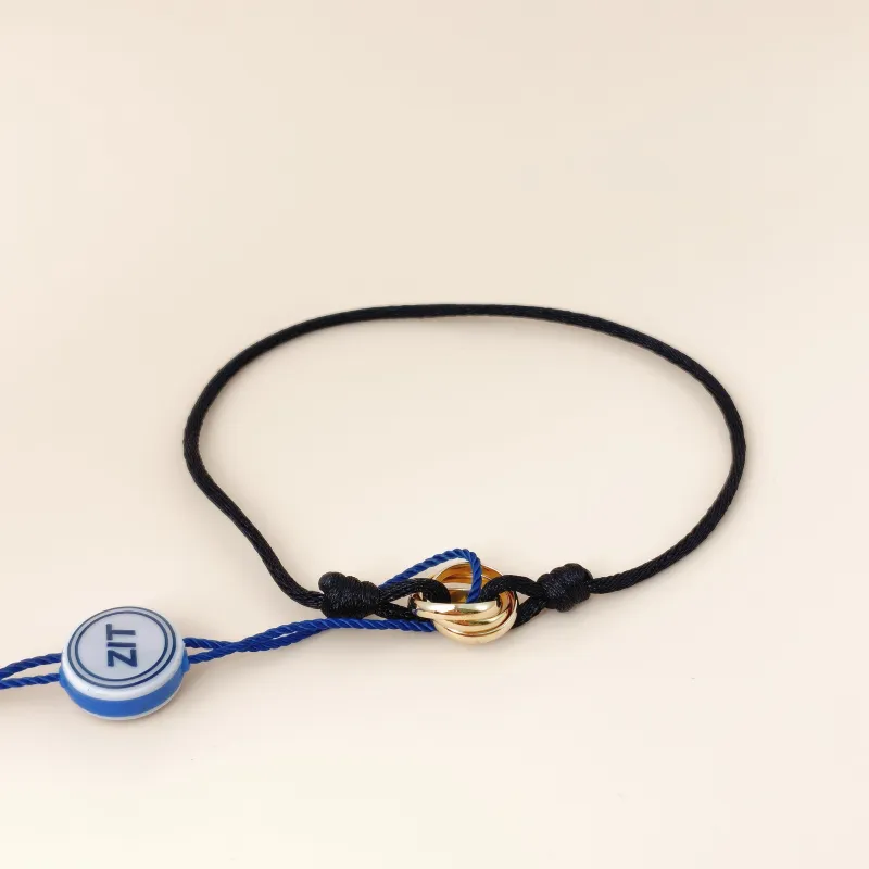 CARTIER Bracelet Trinity Collection Black18k One Size23cm