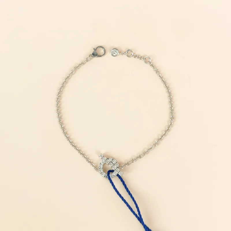 Hermès Bracelet Finesse QP avé Diamond Bracelet White Gold 18KW hite Gold Diamond One Size17cm