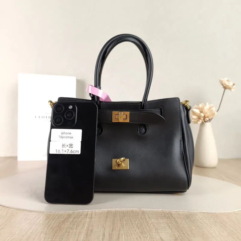 BALENCIAGA Crossbody Bag Bel air Black Calfskin Mini 23.5 × 8 × 17 cm — cover view 5 of 5