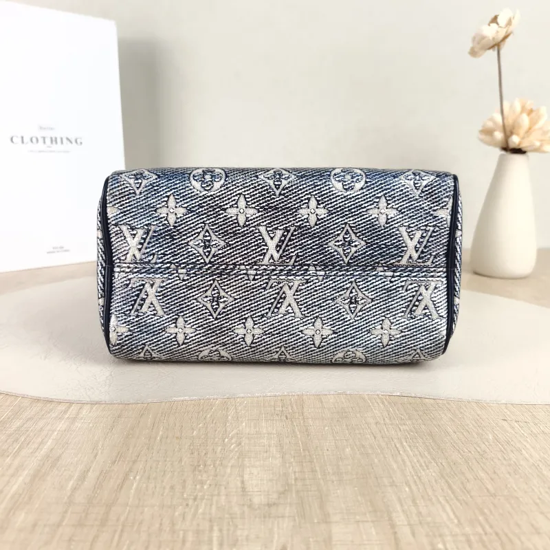 Louis Vuitton Crossbody Bag Speedy20 Grey Calfskin One Size 20.5 × 12 × 13.5 cm — cover view 3 of 5