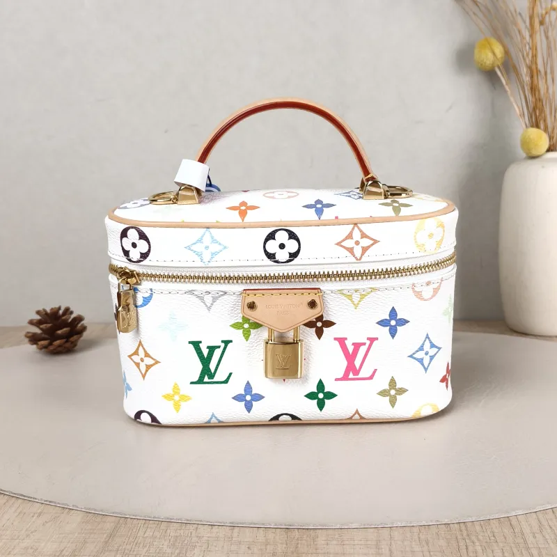 Louis Vuitton Shoulder Bag VANITY POUCH Cosmetic Bag Multicolore PVC One Size 19 × 6.5 × 11.5 cm