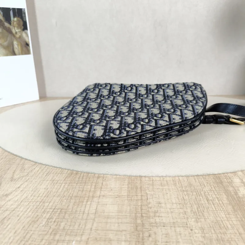 DIOR Crossbody Bag Blue Canvas One Size20 × 2 × 17 cm — cover view 6 of 6