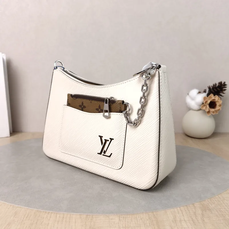 Louis Vuitton Crossbody Bag MARELLE White Epi Embossed Calfskin Small25 × 8 × 15 cm — cover view 3 of 5