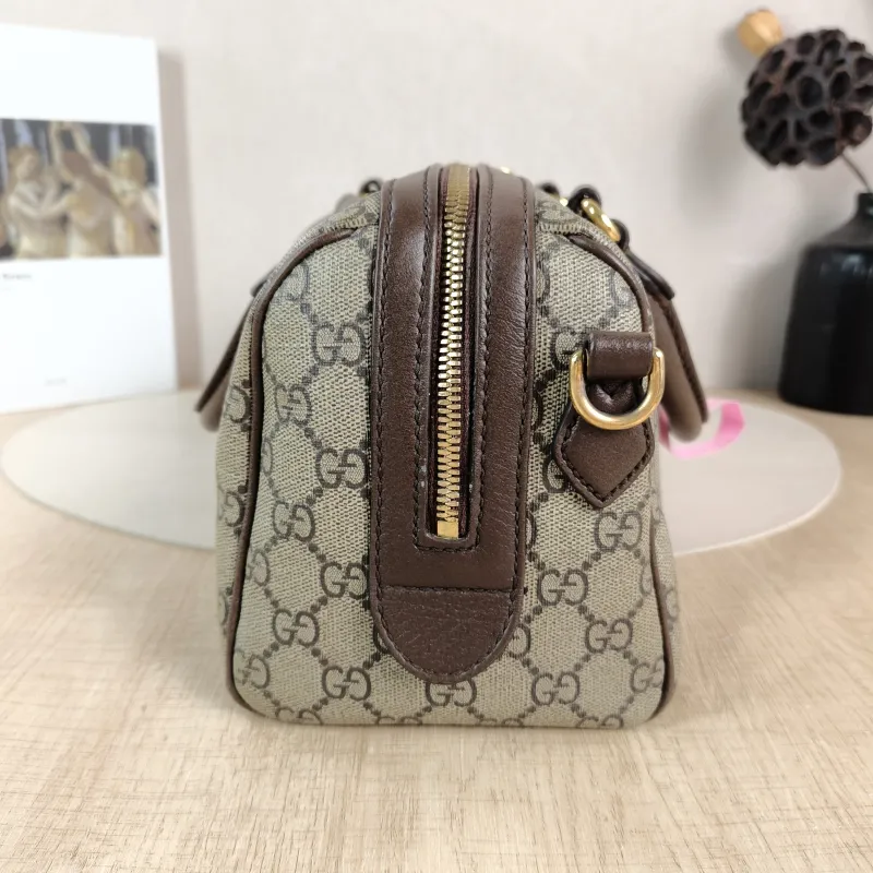 GUCCI Top Handle Bag Ophidia Monogram PVC Medium 25 × 14 × 17 cm — detail view 9 of 11