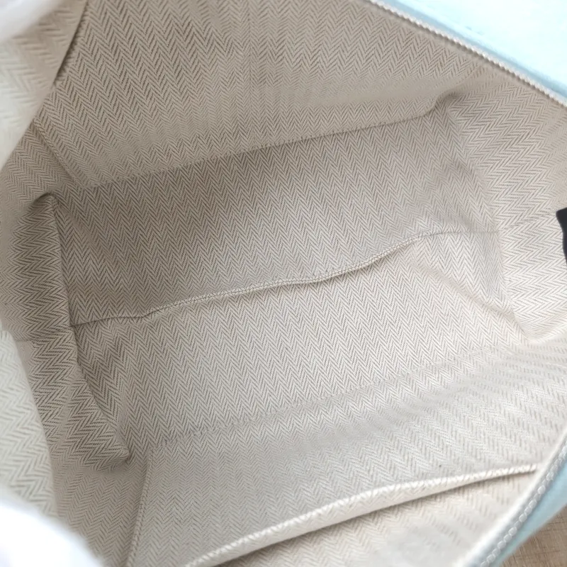 Hermès Top Handle Bag bride-a-brac Blue Canvas Small 21 × 12 × 27 cm — detail view 10 of 12
