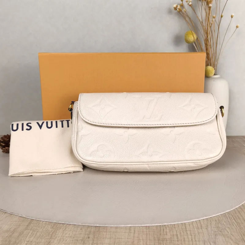 Louis Vuitton Crossbody Bag IVY White Monogram Empreinte Embossed Calfskin Small 23.5 × 4.3 × 12 cm — cover view 6 of 6