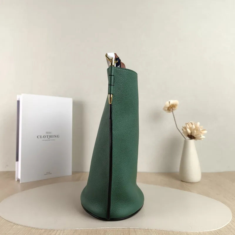 LOEWE Crossbody Bag Crossbody Bag Green Calfskin One Size 19 × 14 × 27 cm — detail view 11 of 11