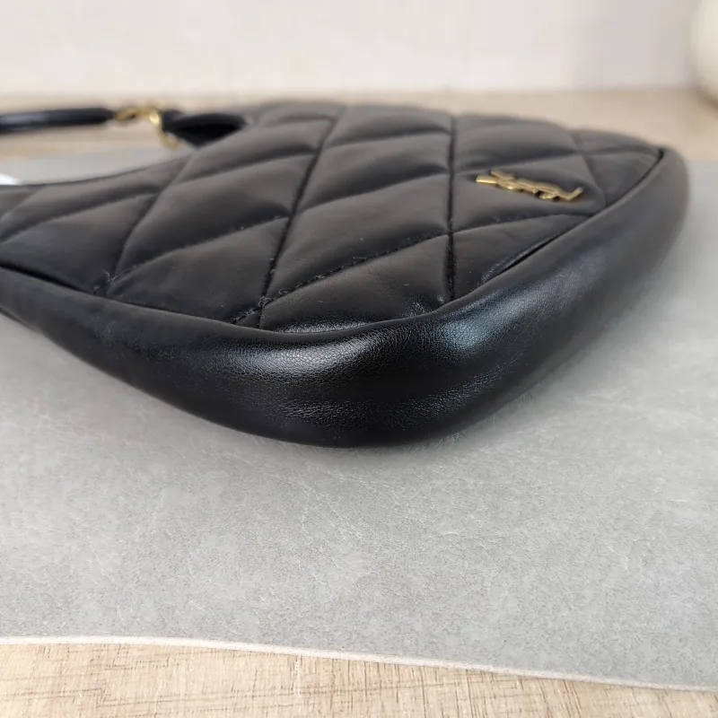 SAINT LAURENT Shoulder Bag Black Lambskin One Size 20 × 3 × 21 cm — detail view 5 of 13