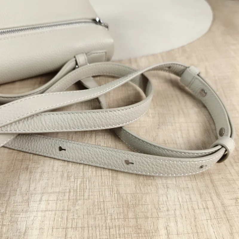 Loro Piana Crossbody Bag Extra Pocket L19 Grey Calfskin One Size 19 × 7 × 11.5 cm — detail view 9 of 12