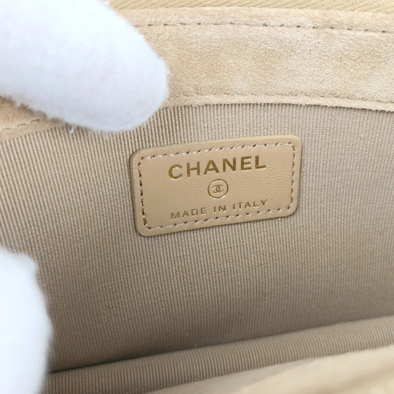 Chanel Crossbody Bag shopping bag Black · Beige Suede Mini 18 × 4 × 10 cm — detail view 8 of 14