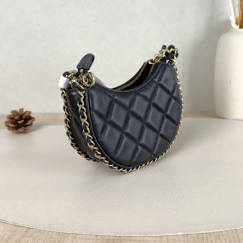 Chanel Crossbody Bag 23p Black Lambskin Mini 13.5 × 5 × 9.5 cm — cover view 5 of 5
