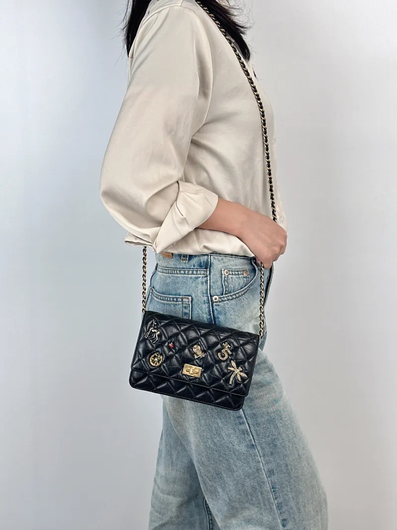 Chanel Crossbody Bag2.55 woc Black Edition Calfskin One Size19.2 × 3.5 × 12.3 cm — on-model view 2 of 2