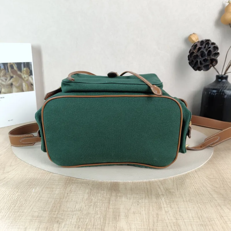 Miumiu Backpack Backpack Green Canvas Large 25 × 12.5 × 29.5 cm — cover view 3 of 6