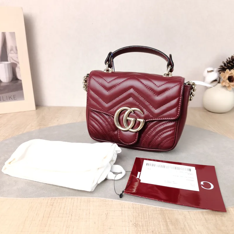 GUCCI Crossbody Bag GG Marmont Marmont Edition Calfskin Mini 17 × 6 × 13 cm — cover view 4 of 6