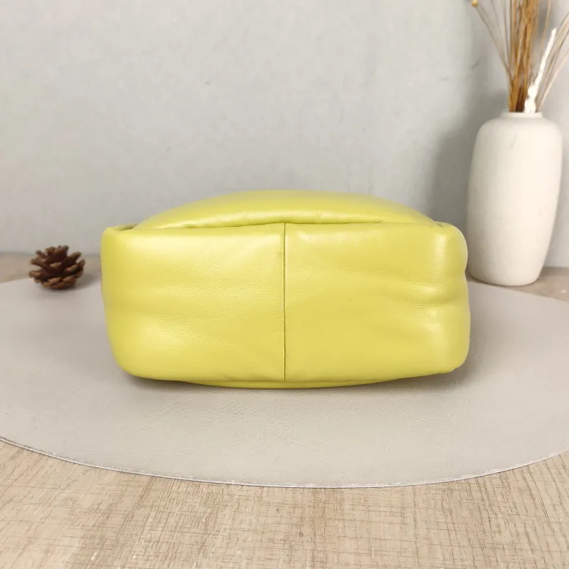 PRADA Top Handle Bag Soft Yellow Lambskin Small 18 × 10 × 15.5 cm — cover view 4 of 5