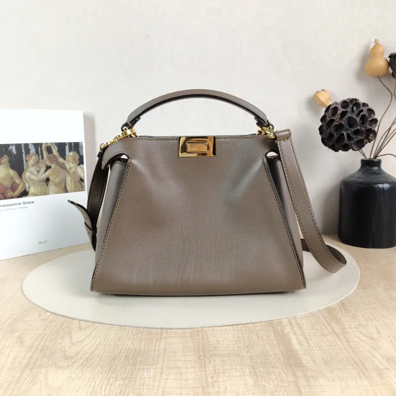 FENDI Crossbody Bag Peekaboo Essentially Small Brown Calfskin Small27 × 11 × 21 cm — cover view 2 of 5