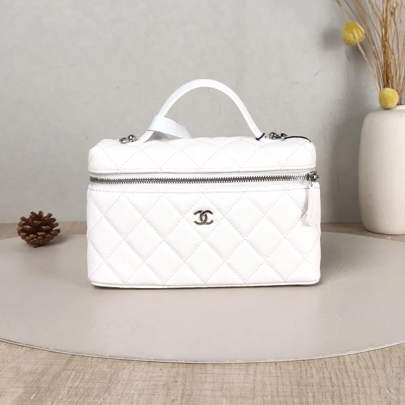 Chanel Crossbody Bag26s lp Box Bag Top Handle Crossbody Bag White Calfskin One Size 19.5 × 5 × 17 cm