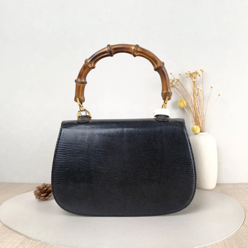 GUCCI Shoulder Bag Bamboo Collection Vintage Top Handle Bag Black Medium 26 × 7 × 16 cm — cover view 4 of 5