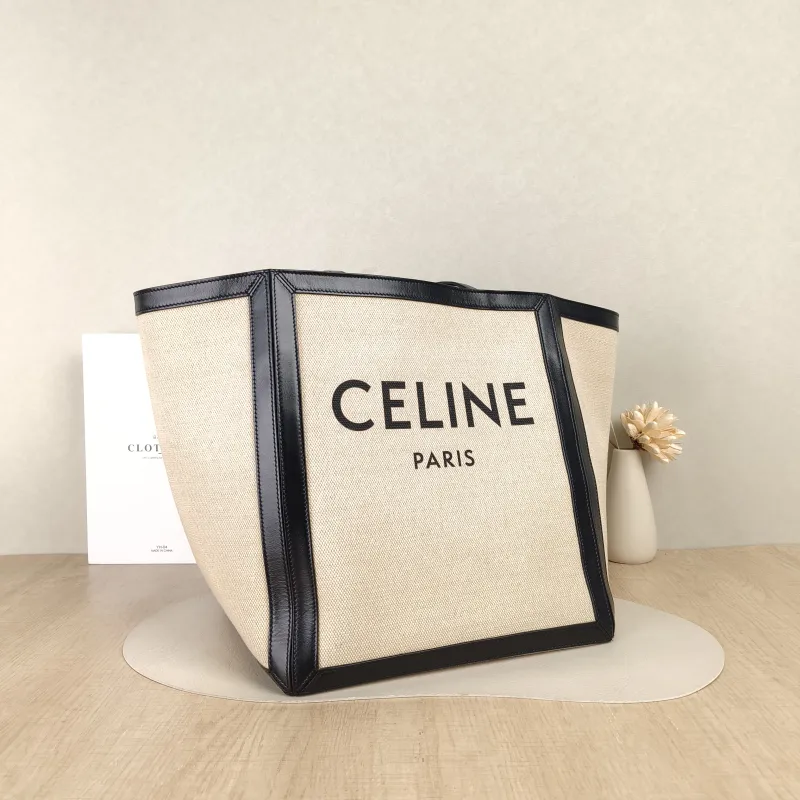 CELINE Top Handle Bagcabas logo tote Colorblock Black Canvas One Size31 × 25 × 30.5 cm — cover view 3 of 5