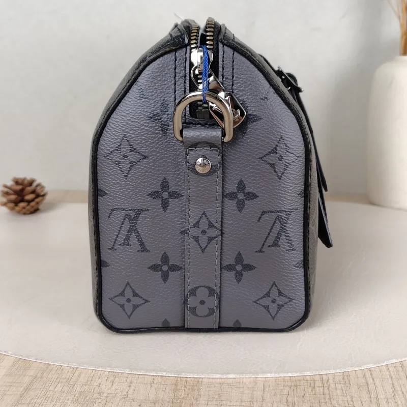 Louis Vuitton Crossbody Bag City Keepall Black PVC Medium 27 × 13 × 17 cm — detail view 11 of 12