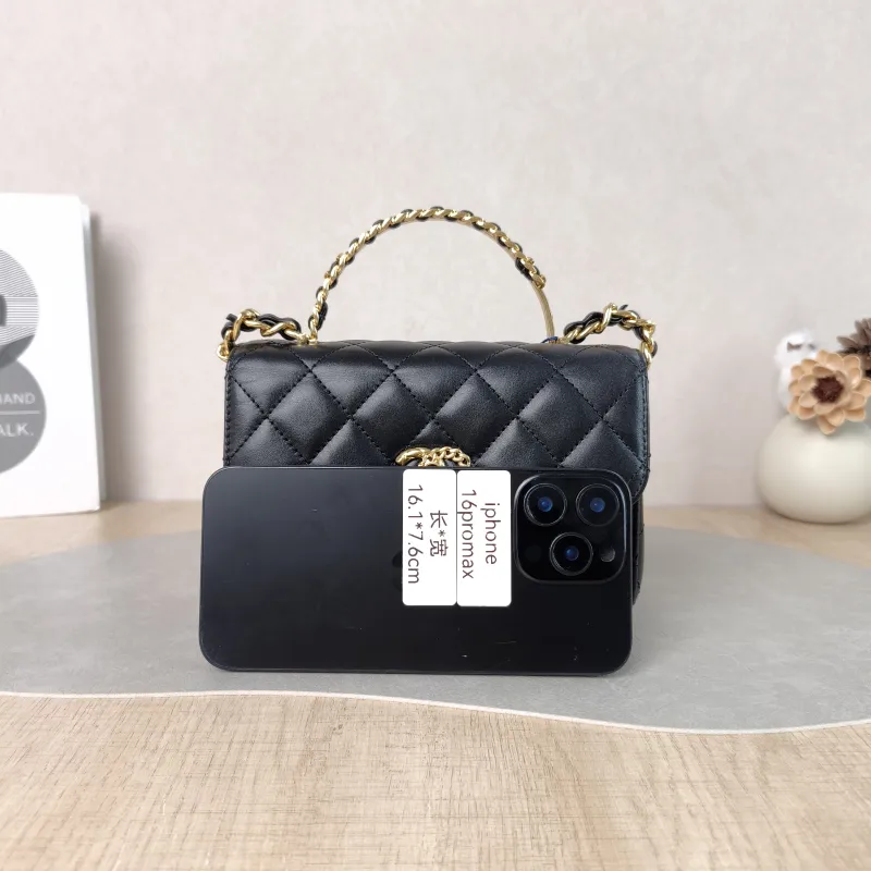 Chanel Crossbody Bag Crossbody Bag Black Lambskin One Size 17 × 5 × 12 cm — cover view 4 of 6