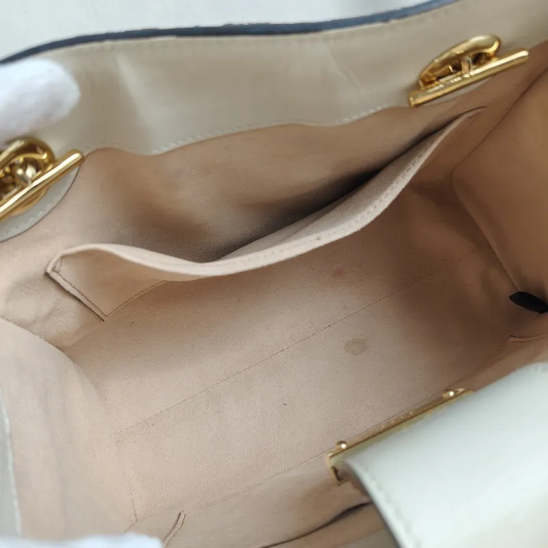 GUCCI Shoulder Bag Padlock Tote White Monogram PVC Medium 26 × 10 × 18 cm — detail view 7 of 12