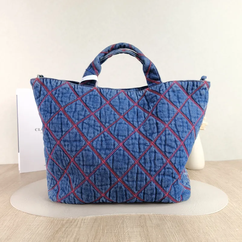Chanel Shoulder Bag Tote Bag Blue One Size 30 × 12 × 30 cm — cover view 3 of 5